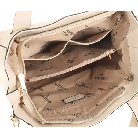 CHARRO Elegancka Torebka Damska kuferek listonoszka CH736244 Pink