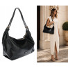 Torebka damska shopper A4 elegancka torba na ramię do pracy PJ272 Czarna