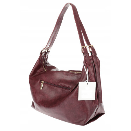 Torebka damska shopper A4 elegancka torba modna do pracy PJ272 Bordowa
