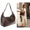 Torebka damska shopper A4 elegancka torba modna do pracy PJ272 Czekoladowa