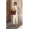 Torebka damska shopper A4 elegancka torba modna do pracy PJ272 Bordowa