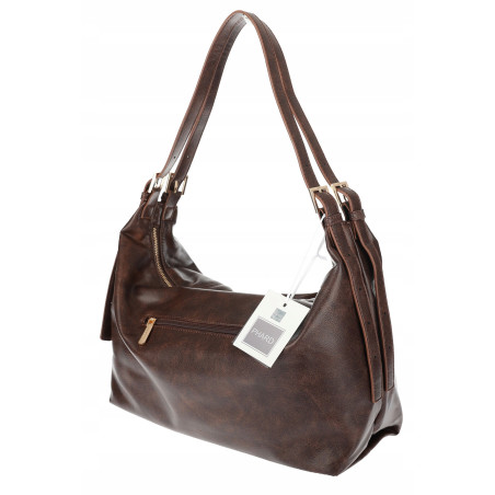 Torebka damska shopper A4 elegancka torba modna do pracy PJ272 Czekoladowa