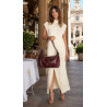 Torebka damska shopper A4 elegancka torba modna do pracy PJ272 Bordowa