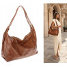 Torebka damska shopper A4 elegancka torba duża modna do pracy PJ272 Brązowa