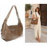 Torebka damska shopper A4 elegancka torba duża modna do pracy PJ272 Beżowa