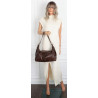 Torebka damska shopper A4 elegancka torba modna do pracy PJ272 Czekoladowa