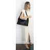 Torebka damska shopper A4 elegancka torba na ramię do pracy PJ272 Czarna