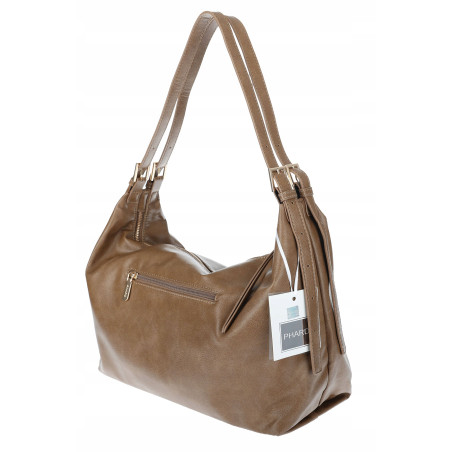 Torebka damska shopper A4 elegancka torba duża modna do pracy PJ272 Beżowa