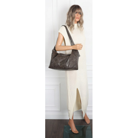 Torebka damska shopper A4 elegancka torba duża modna do pracy PJ272 Szara