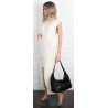Torebka damska shopper A4 elegancka torba na ramię do pracy PJ272 Czarna