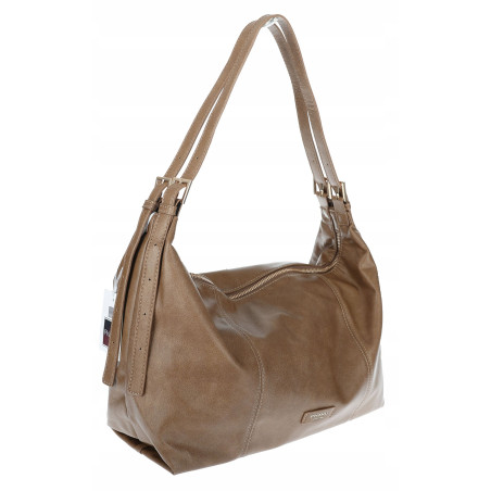 Torebka damska shopper A4 elegancka torba duża modna do pracy PJ272 Beżowa
