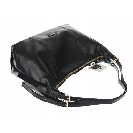 Torebka damska shopper A4 elegancka torba na ramię do pracy PJ272 Czarna