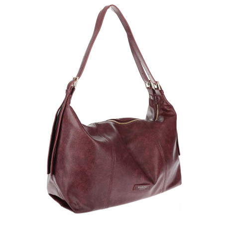 Torebka damska shopper A4 elegancka torba modna do pracy PJ272 Bordowa