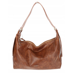 Torebka damska shopper A4 elegancka torba duża modna do pracy PJ272 Brązowa