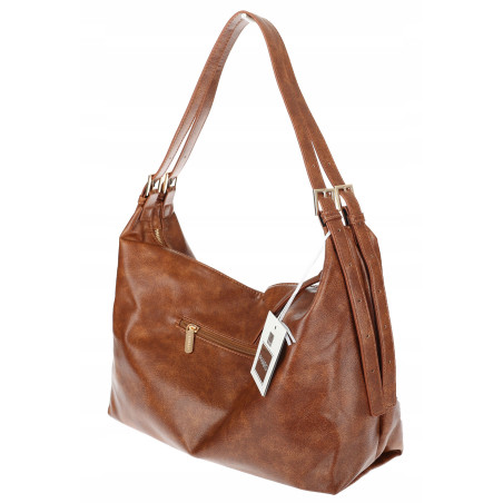 Torebka damska shopper A4 elegancka torba duża modna do pracy PJ272 Brązowa