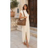 Torebka damska shopper A4 elegancka torba duża modna do pracy PJ272 Beżowa