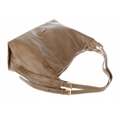 Torebka damska shopper A4 elegancka torba duża modna do pracy PJ272 Beżowa