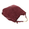 Torebka damska shopper torba zamszowa na ramię modna do pracy PJ451 Bordowa