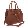 Torebka damska shopper kuferek elegancka torba modna do pracy MC812 Brązowa