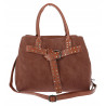 Torebka damska shopper kuferek elegancka torba modna do pracy MC812 Brązowa