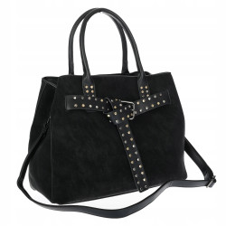 Torebka damska shopper kuferek elegancka modna torba do pracy MC812 Czarna