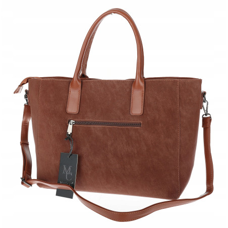 Torebka damska shopper kuferek elegancka torba modna do pracy MC812 Brązowa