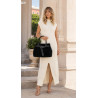 Torebka damska shopper kuferek elegancka modna torba do pracy MC812 Czarna