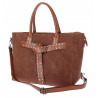 Torebka damska shopper kuferek elegancka torba modna do pracy MC812 Brązowa