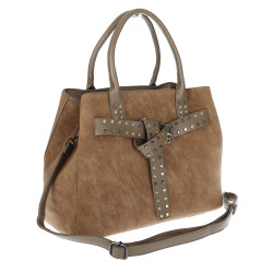 Torebka damska shopper kuferek A4 elegancka torba do pracy MC812 Beżowa