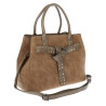 Torebka damska shopper kuferek A4 elegancka torba do pracy MC812 Beżowa