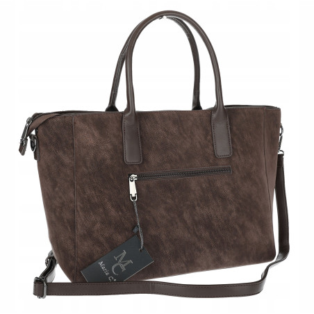 Torebka damska shopper kuferek elegancka torba do pracy MC812 Czekoladowa