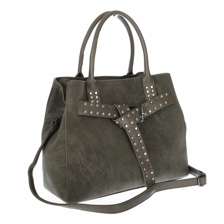 Torebka damska shopper kuferek A4 elegancka torba do pracy MC812 Zielona