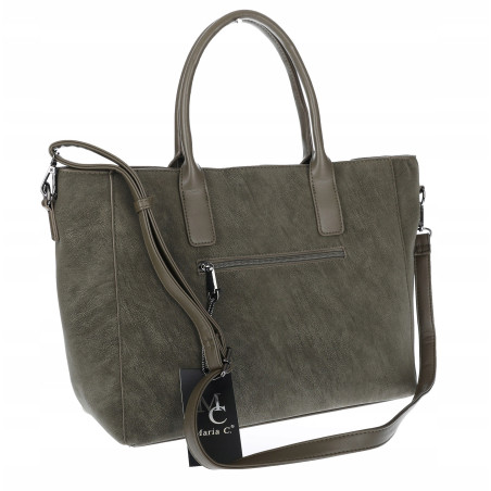 Torebka damska shopper kuferek A4 elegancka torba do pracy MC812 Zielona
