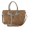 Torebka damska shopper kuferek A4 elegancka torba do pracy MC812 Beżowa