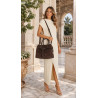 Torebka damska shopper kuferek elegancka torba do pracy MC812 Czekoladowa