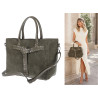 Torebka damska shopper kuferek A4 elegancka torba do pracy MC812 Zielona