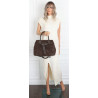Torebka damska shopper kuferek elegancka torba do pracy MC812 Czekoladowa