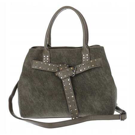 Torebka damska shopper kuferek A4 elegancka torba do pracy MC812 Zielona