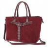 Torebka damska shopper kuferek A4 elegancka torba do pracy MC812 Bordowa