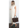 Torebka damska shopper kuferek elegancka torba do pracy MC812 Czekoladowa