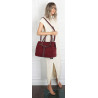 Torebka damska shopper kuferek A4 elegancka torba do pracy MC812 Bordowa