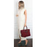 Torebka damska shopper kuferek A4 elegancka torba do pracy MC812 Bordowa