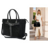 Torebka damska shopper kuferek elegancka modna torba do pracy MC812 Czarna