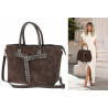 Torebka damska shopper kuferek elegancka torba do pracy MC812 Czekoladowa