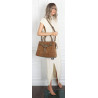 Torebka damska shopper kuferek A4 elegancka torba do pracy MC812 Beżowa