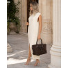 Torebka damska shopper kuferek elegancka torba do pracy MC812 Czekoladowa