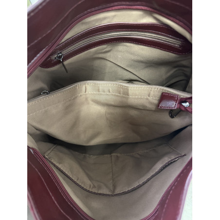 Torebka Damska Shopper na Ramię worek modna torba Listonoszka MC797 Bordowa