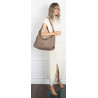 Torebka damska zamszowa listonoszka worek shopper na ramię PJ452 Beżowa