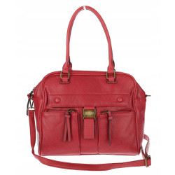 Torebka damska shopper A4 kuferek elegancka torba do pracy CH810 Czerwona