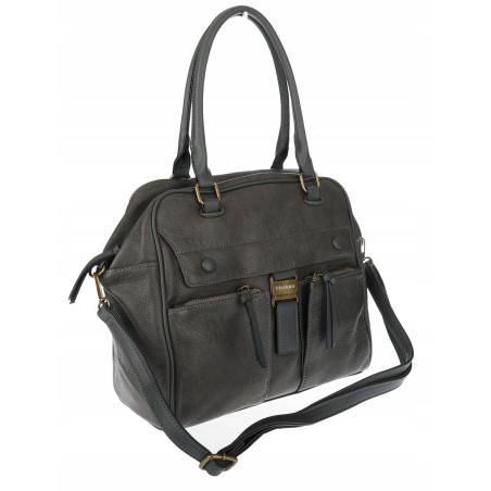 Torebka damska shopper A4 kuferek elegancka torba do pracy CH810 Szara